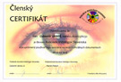 Členský Certifikát Aosociácie Iridológov Slovenska